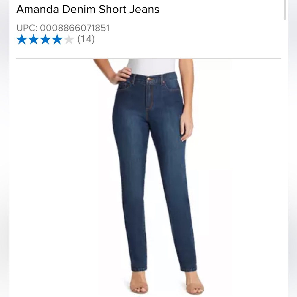 Gloria Vanderbilt Amanda jeans in size 6 short. NWT. Retail‎ 48
